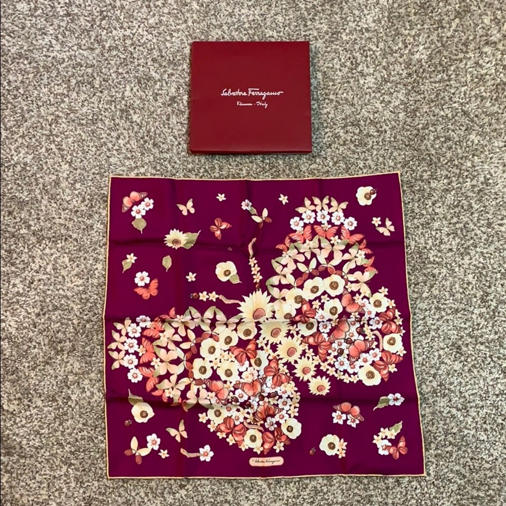 Salvatore Ferragamo 100% Silk Scarf